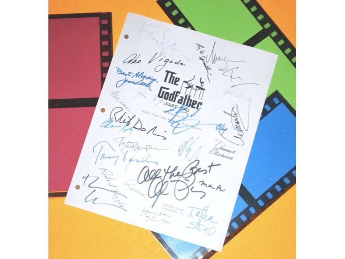 Godfather Signed Script The Godfather Part 2 Movie Script Signed Screenplay Autographed: Al ...