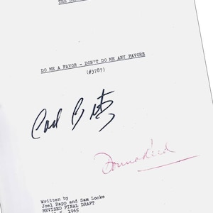 The Donna Reed Show TV Script Signed Donna Reed & Carl Betz, 