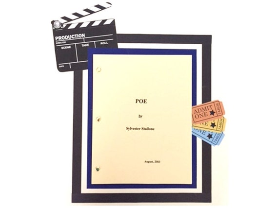Poe Unproduced Movie Script Life of Edgar Allan Poe Written | Etsy
