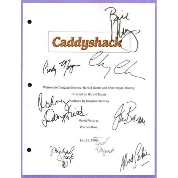 Caddyshack Movie Script Signed Screenplay Autographed: Chevy Chase, Rodney Dangerfield, Ted Knight, Michael O'Keefe, Bill Murray