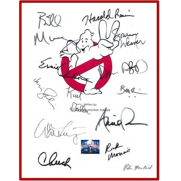 Ghostbusters 2 Movie Script Signed Autographed: Bill Murray, Dan Aykroyd, Sigourney Weaver, Harold Ramis, Rick Moranis, Ernie Hudson
