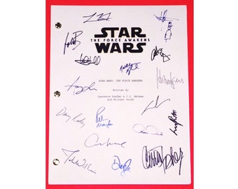Star Wars the Force Awakens Script Signed 17X J.J. Abrams