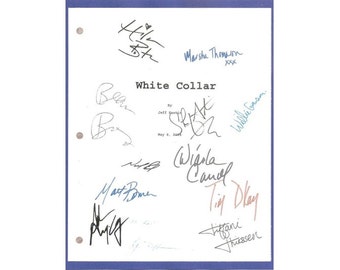 White Collar Pilot Episode TV Script Screenplay Autograph: Matt Bomer, Tim Dekay, Willie Garson, Tiffani Thiessen, Hilarie Burton