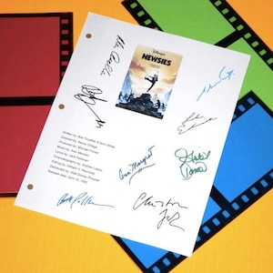 Newsies Movie Signed Screenplay Autographed: Christian Bale, Bill Pullman, Ann-Margaret, Robert Duvall, Max Casella, Gabriel Damon & More