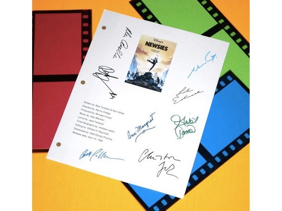 Newsies Movie Signed Screenplay Autographed Christian Bale Etsy