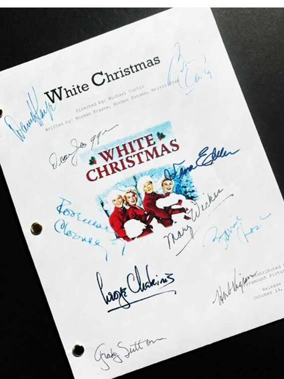 White Christmas Movie Script Reprint - Cast-Signed Autograph Pages Featuring Bing Crosby, Danny Kaye & More-568758