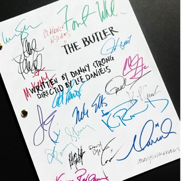 The Butler Movie Script Signed Autographed Forest Whitaker, Vanessa Redgrave, Oprah Winfrey, Mariah Carey, Alex Pettyfer, Lenny Kravits+