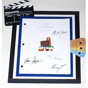South Park &quot;Cartman Gets an Anal Probe&quot; TV Signed Script Autographed: Trey Parker, Matt Stone, Isaac Hayes, Karri Turner