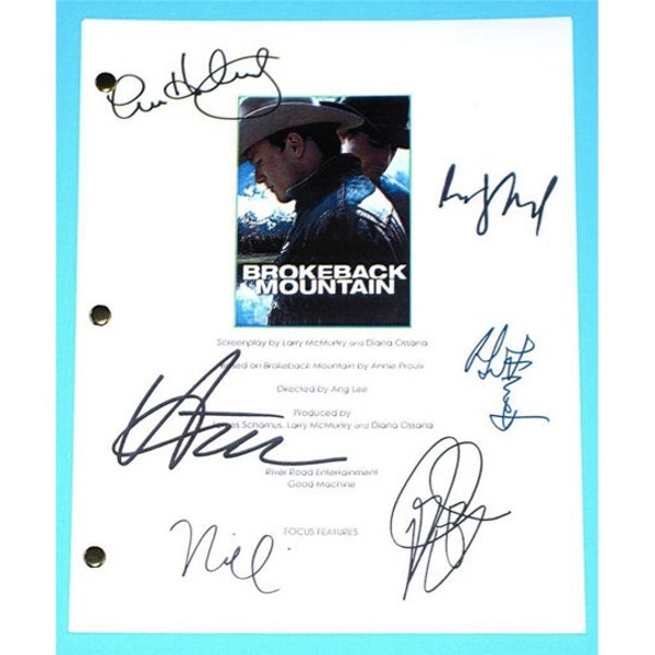 Brokeback Mountain Movie Script Signed Screenplay Autographed: Ang Lee, Heath Ledger, Jake Gyllenhaal, Anne Hathaway, Michelle Williams