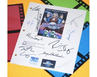 Galaxy Quest Movie Script Signed Screenplay Autographed: Tim Allen, Sigourney Weaver, Alan Rickman, Tony Shalhoub, Sam Rockwell & More