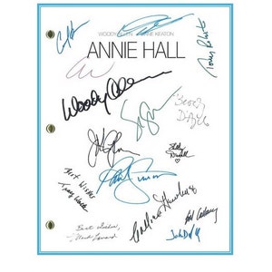Annie Hall Movie Script Signed Screenplay Autographed: Woody Allen, Diane Keaton, Tony Roberts, Carol Kane, Paul Simon, Shelley Duvall