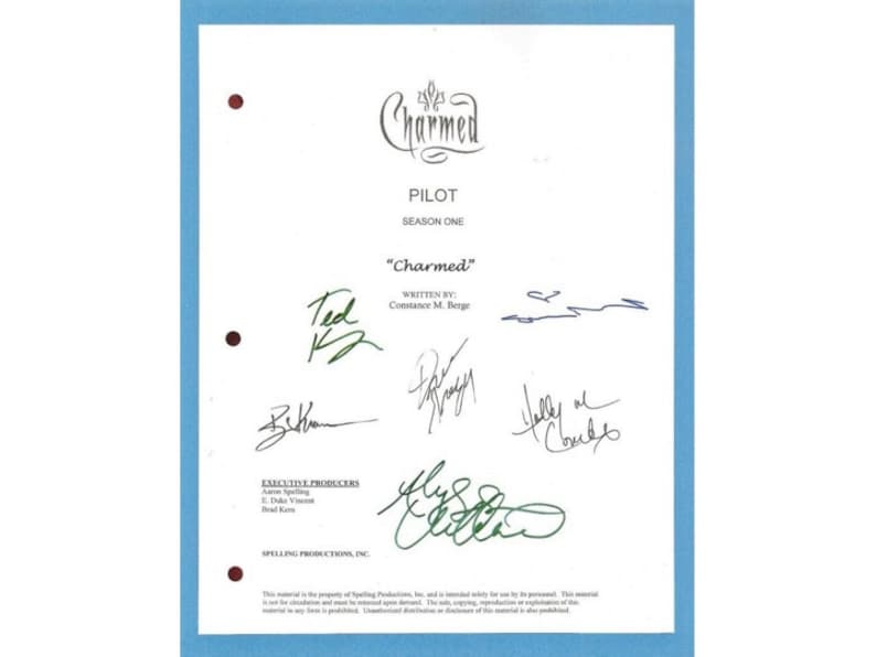 Charmed Pilot TV Script Signed Screenplay Autograph: Alyssa Milano ...