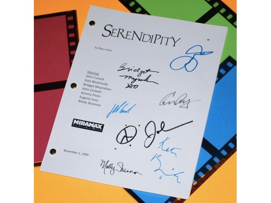 Serendipity Movie Signed Script Autographed: John Cusack, Kate ...