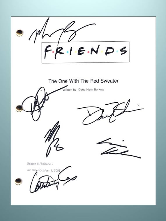 Friends the Last One Final Episode Script Signed 