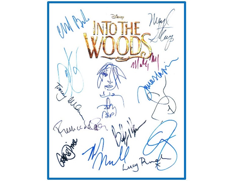 Into The Woods Movie Script Signed Meryl Streep, James Lapine, Rob Marshall, Chris Pine, Anna Kendrick, Johnny Depp Screenplay image 1