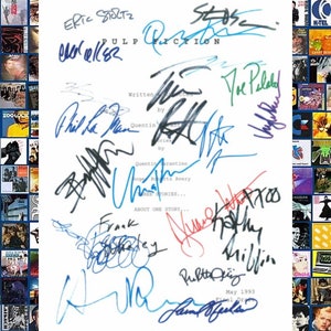 Pulp Fiction Movie Script Signed Autographed Quentin Tarantino, Uma Thurman, John Travolta, Samuel L. Jackson, Christopher Walken, + more