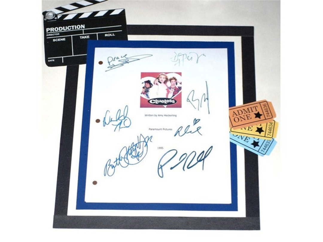 Clueless Script Clueless Movie Script Signed Screenplay Autographed: Alicia Silverstone ...