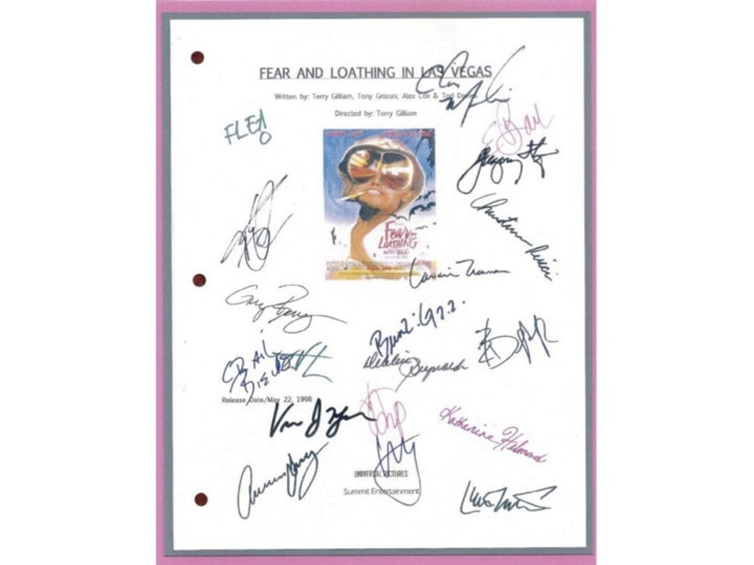 Fear and Loathing in Las Vegas Entire Movie Script Screenplay
