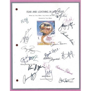 Fear and Loathing in Las Vegas Entire Movie Script Screenplay Signed: Johnny Depp, Cameron Diaz, Terry Gilliam, Gary Busey, Tobey Maguire