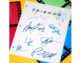 Friends "The Last One" Final Episode Script TV Episode Autographed: Jennifer Aniston, Courtney Cox, David Schwimmer, Matthew Perry, Lisa K.