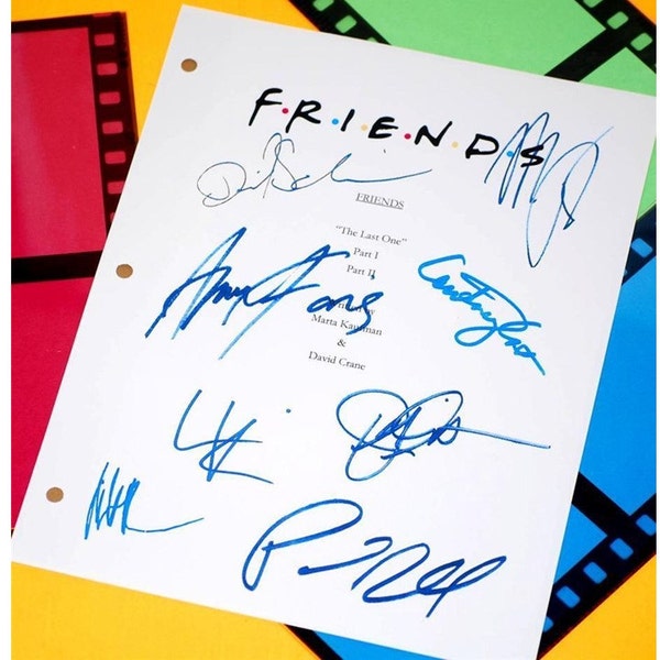 Friends "The Last One" Final Episode Script Signed TV  Autographed: Jennifer Aniston, Courtney Cox, David Schwimmer, Matthew Perry, Lisa K.