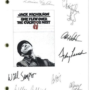 One Flew Over The Cuckoo's Nest Movie Script Signed Screenplay Autographed: Jack Nicholson, Louise Fletcher, William Redfield, Danny DeVito