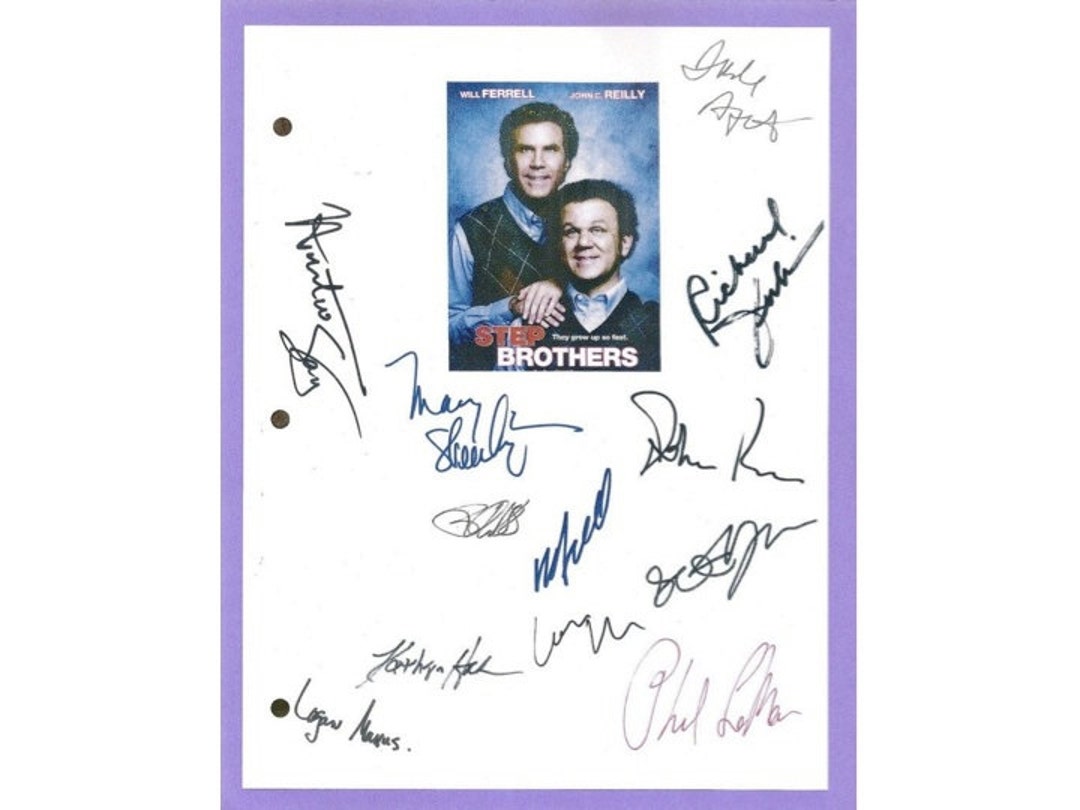 Step Brothers Movie Script Signed Screenplay by Adam Mckay & Will
