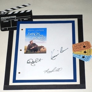 Dances with Wolves Movie Script Signed Screenplay Autographed: Kevin Costner, Mary McDonnell, Rodney A. Grant