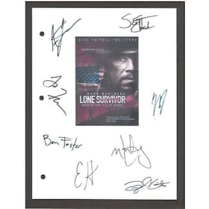 Lone Survivor Signed Script Reprint Screenplay Autographed: Mark Wahlberg, Emile Hirsch, Ben Forster, Taylor Kitsch, Alexander Ludwig