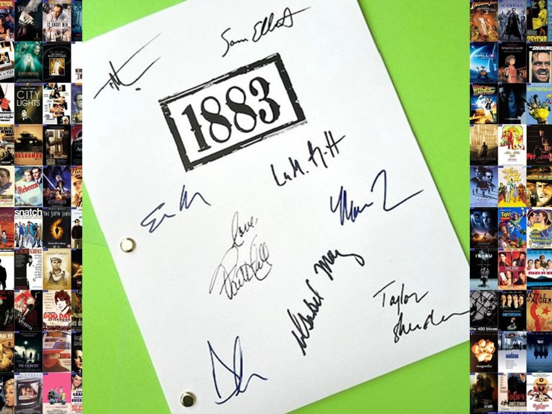 1883 TV Pilot Script Signed Taylor Sheridan, Sam Elliott, Tim Mcgraw ...