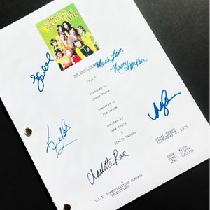 May include: A white script with the title "The Facts of Life" and a photo of the cast. The script is signed by several cast members, including Charlotte Rae, Kim Richards, and Nancy McKeon. The script is dated September 1979.