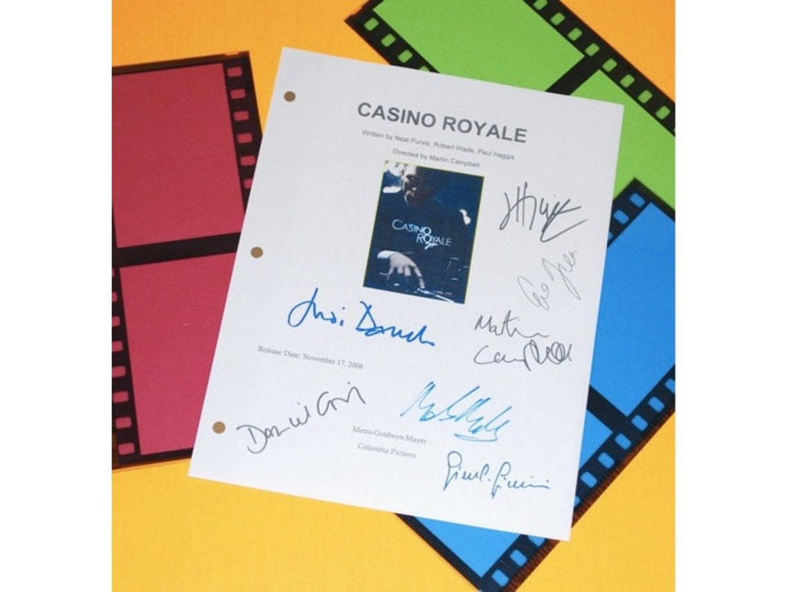 Casino Royale Movie Script Signed Screenplay Autographed Daniel Craig