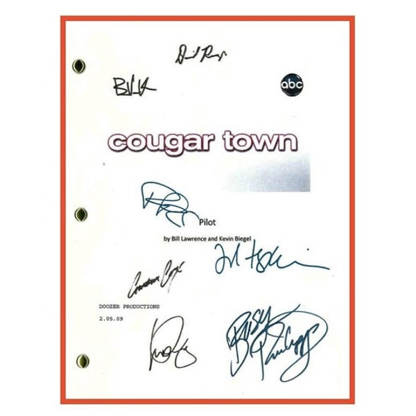 Cougar Town Pilot Episode TV Script Autographed: Courteney Cox, Dan Byrd, Ian Gomez, Josh Hopkins, Busy Philipps, Brian Van Holt