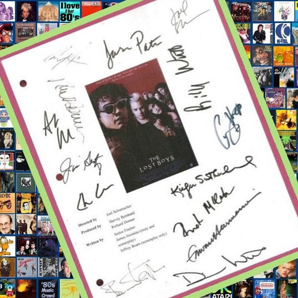 The Lost Boys Movie Script Signed Autographed Jason Patric, Corey Feldman, Corey Haim, Kiefer, Sutherland, Dianne Wiest