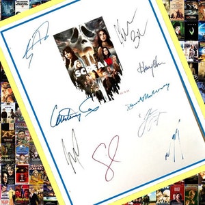 Scream 6 Movie Signed Script Cover Melissa Barrera, Mason Gooding, Liana Liberato, Dermot Mulroney, Jenna Ortega, Tony Revolori + more