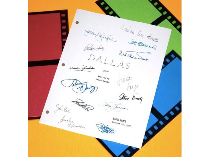 Dallas Pilot Episode TV Script Signature Autographs Victoria Principle