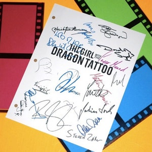 The Girl With The Dragon Tattoo Script Signed Screenplay Autographed: Daniel Craig, Rooney Mara, David Fincher, Christopher Plummer & More