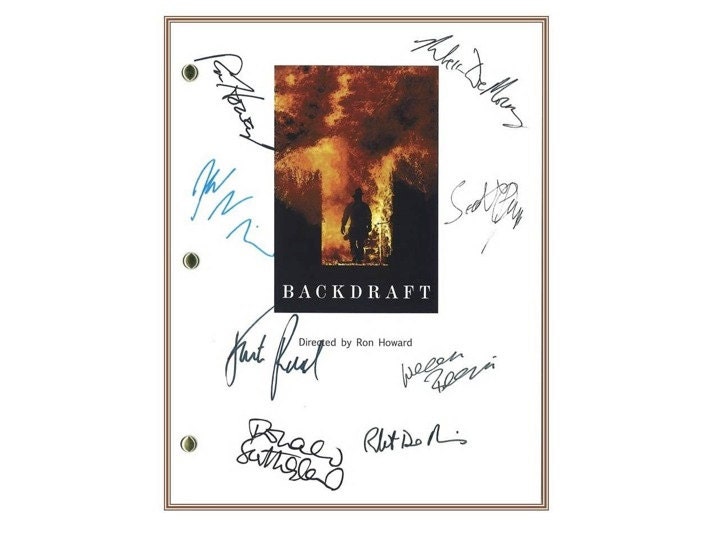 Backdraft Movie Script Signed Screenplay Autographed: Ron Howard, Kurt ...