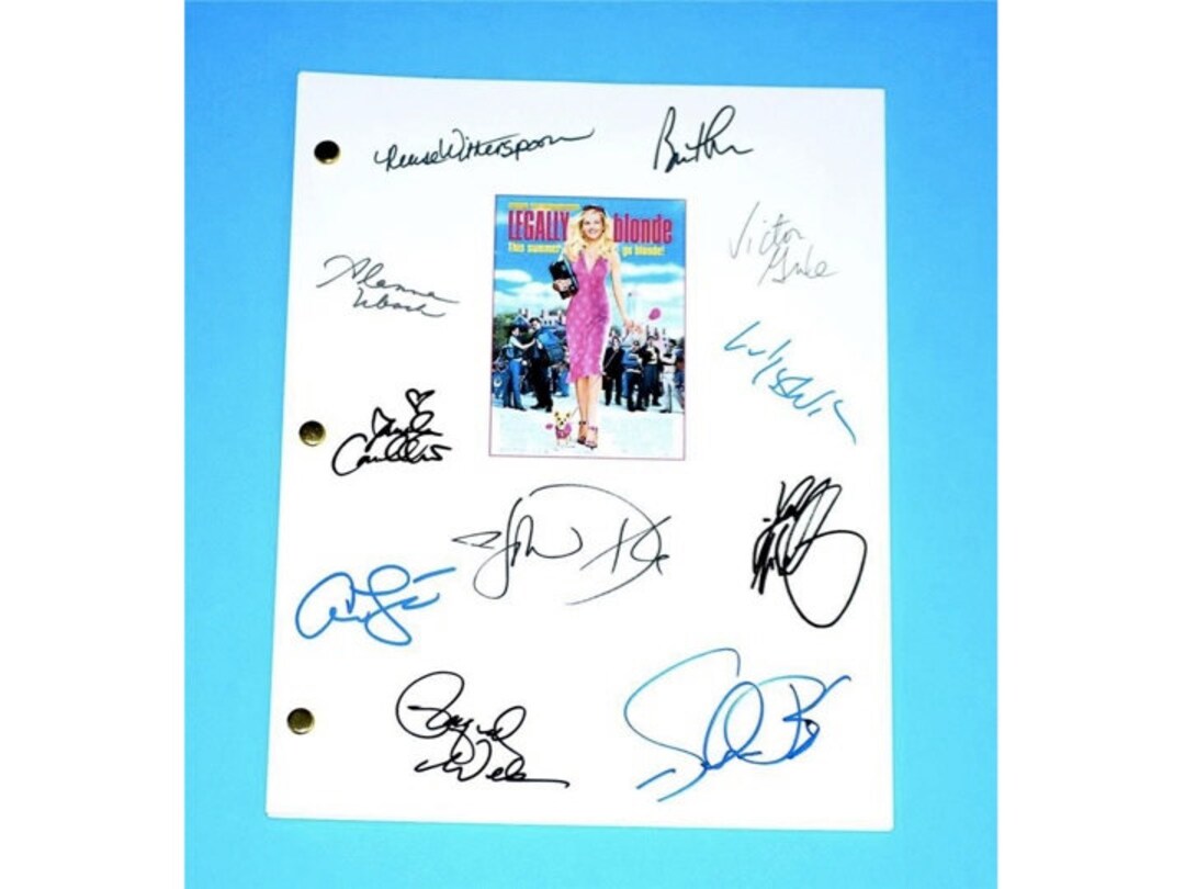 Legally Blonde Movie Signed Script Screenplay Autographed: Reese