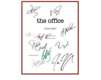 The Office Casino Night Script Autographed: Steve Carell John - Etsy