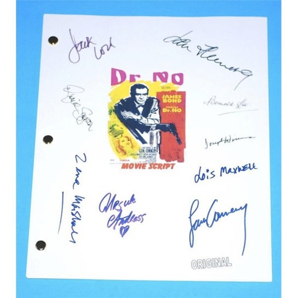 Dr. No 1962 James Bond Movie Script Autographed: Sean Connery