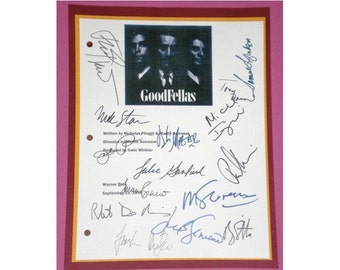 Goodfellas 1990 Movie Script Signed Autographed Martin Scorsese, Ray Liotta, Robert De Niro, Lorraine Bracco, Paul Sorvino