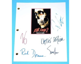 Evil Dead 2 Dead By Dawn 1981 Movie Script Signed Screenplay Autographed: Sam Raimi, Bruce Campbell, Kassie Wesley DePalva, Richard Domeier