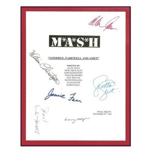 MASH Goodbye, Farewell and Amen Final Episode Movie Script Signed Autographed: Alan Alda, Loretta Swit, Jamie Farr, Bill Christopher image 2