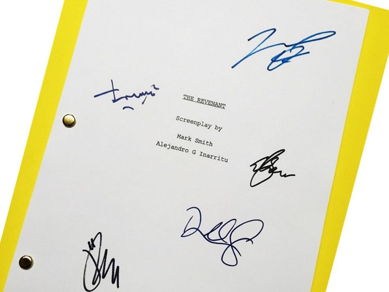 The Revenant Signed Movie Script Leonardo Dicaprio, Tom Hardy, Domhnall