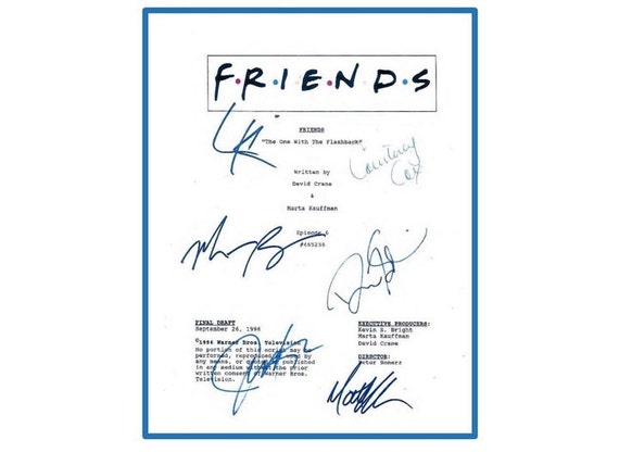 Friends the Last One Final Episode Script Signed 