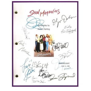 Steel Magnolias Movie Script Autographed Signed: Sally Field, Shirley Maclaine, Daryl Hannah, Julia Roberts, Olympia Dukakis, Tom Skerritt