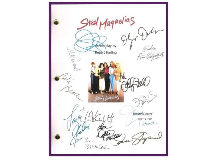 Steel Magnolias Movie Script Autographed Signed: Sally Field, Shirley ...