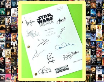 Star Wars A New Hope Movie Script Signed Mark Hamill, Harrison Ford, Carrie Fisher, Anthony Daniels, George Lucas, Peter Mayhew, + more