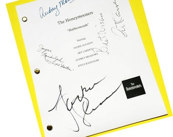 The Honeymooners TV "Blabbermouth" signiertes Skript handsigniert Jackie Gleason, Art Carney, Audrey Meadows, Joyce Randolf